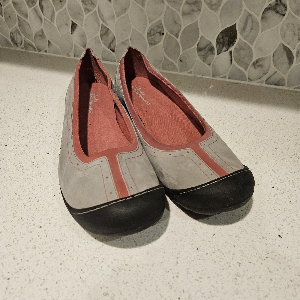 Clark's Springers Grey/plPunk (style 88082) Size 12